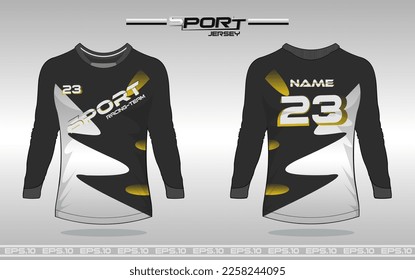 soccer jersey front and back concept long sleeve