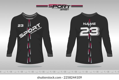 soccer jersey front and back concept long sleeve