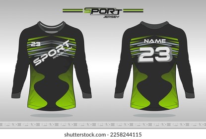 soccer jersey front and back concept long sleeve