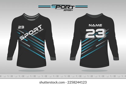soccer jersey front and back concept long sleeve