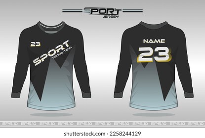 soccer jersey front and back concept long sleeve