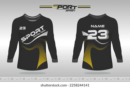 soccer jersey front and back concept long sleeve