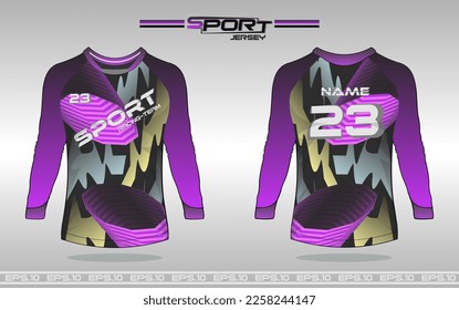 soccer jersey front and back concept long sleeve