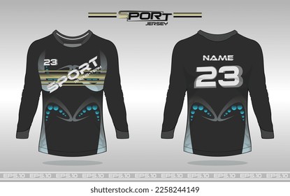soccer jersey front and back concept long sleeve