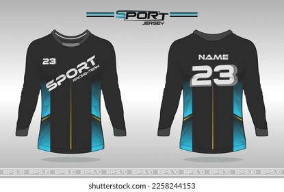 soccer jersey front and back concept long sleeve