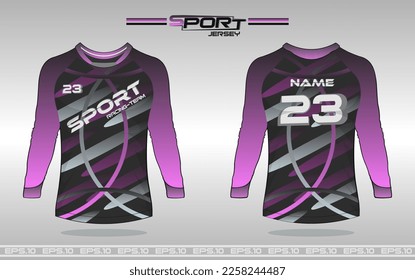 soccer jersey front and back concept long sleeve
