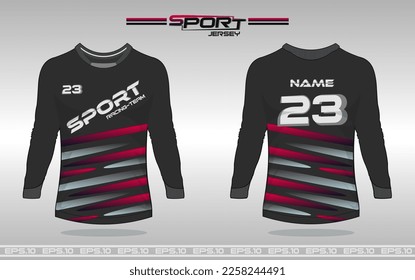soccer jersey front and back concept long sleeve