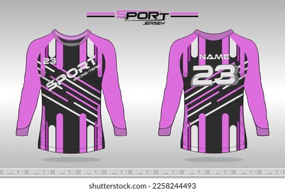 soccer jersey front and back concept long sleeve