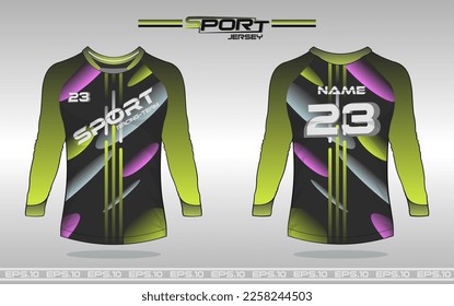 soccer jersey front and back concept long sleeve