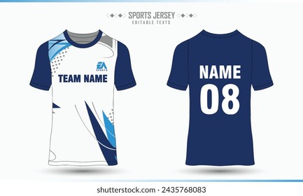 Soccer jersey front and back design, sports jersey design