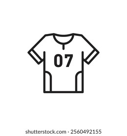 Soccer jersey icon Black and white logo