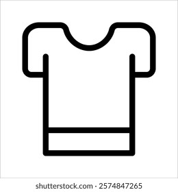 Soccer jersey icon flat line symbol set.