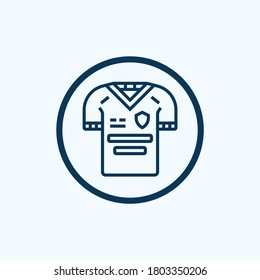 soccer jersey icon isolated on white background from soccer collection. soccer jersey icon trendy and modern soccer jersey symbol for logo, web, app.