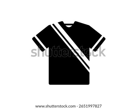 Soccer jersey icon isolated on white background.