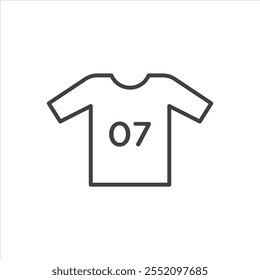 Soccer jersey icon. line style vector icon.