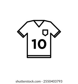 Soccer jersey icon linear logo isolated