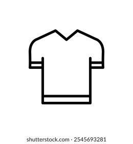 Soccer jersey icon logo sign set vector outline