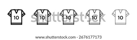 Soccer jersey icon for mobile concept and web design.