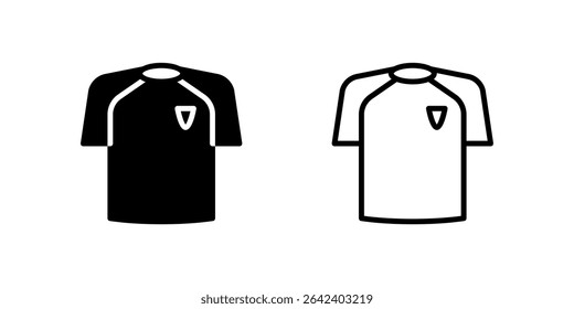 Soccer jersey icon set for team identification