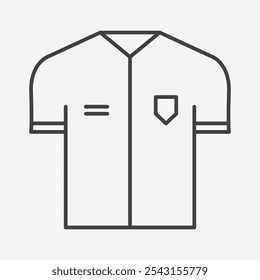 Conjunto de ícone de camisa de futebol. ilustração vetorial.