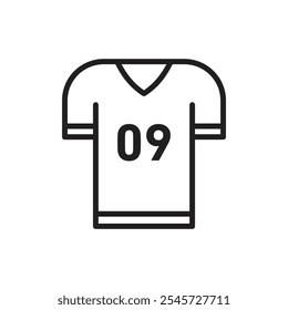 Icono de jersey de fútbol Simple contorno delgado