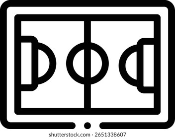 ícone da camisa de futebol. Design De Estilo Linear Fino Isolado Em Plano De Fundo Branco