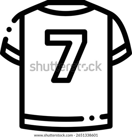 soccer jersey icon. Thin Linear Style Design Isolated On White Background