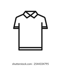 Soccer jersey icon Vector flat thin line illustration