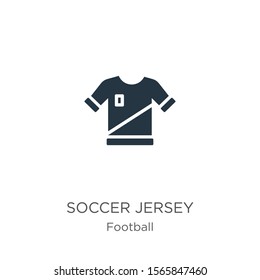 Soccer jersey icon vector. Trendy flat soccer jersey icon from football collection isolated on white background. Vector illustration can be used for web and mobile graphic design, logo, eps10