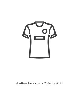 Soccer Jersey line icon. linear style sign for mobile concept and web design. Football, soccer jersey outline vector icon. Symbol, logo illustration. Vector graphics