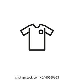 Soccer Jersey Line Icon. T-shirt, Gear, Football. Soccer Concept. Vector Illustration Can Be Used For Topics Like Sport, Entertainment, Ball Games