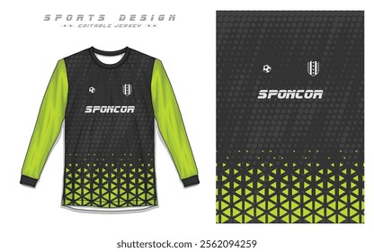 Soccer Jersey, Long Sleeve Jersey, Sports Apparel Vectors Professional Football Jersey Design Templates