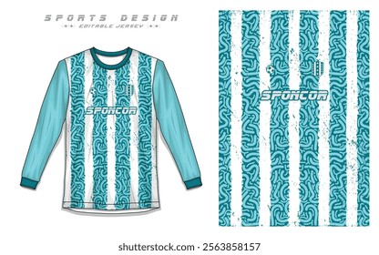 Soccer Jersey, Long Sleeve Jersey, Sports Apparel Vectors Professional Football, Cricket Jersey Design Templates