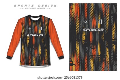 Soccer Jersey, Long Sleeve Jersey, Sports Apparel Vectors Professional Football, Cricket Jersey Design Templates