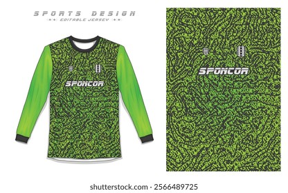 Soccer Jersey, Long Sleeve Jersey, Sports Apparel Vectors Professional Football, Cricket Jersey Design Templates