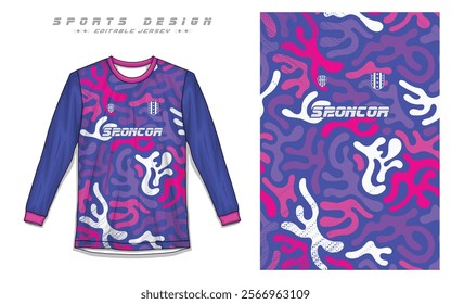 Soccer Jersey, Long Sleeve Jersey, Sports Apparel Vectors Professional Jersey Design Templates