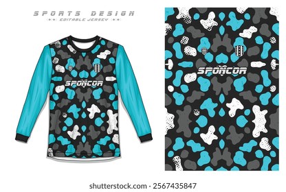 Soccer Jersey, Long Sleeve Jersey, Sports Apparel Vectors Professional Jersey Design Templates