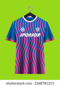 Soccer jersey mockup for football club. Vector sublimation sports apparel design. Uniform front view templates football jersey.