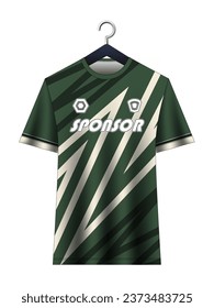Soccer jersey mockup for football club. Vector sublimation sports apparel design. Uniform front view templates football jersey. Jersey design ideas.