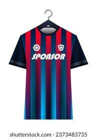 Soccer jersey mockup for football club. Vector sublimation sports apparel design. Uniform front view templates football jersey. Jersey design ideas.