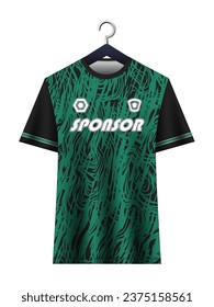 Soccer jersey mockup for football club. Vector sublimation sports apparel design. Uniform front view templates football jersey. Jersey design ideas.