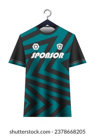 Soccer jersey mockup for football club. Vector sublimation sports apparel design. Uniform front view templates football jersey. Jersey design ideas.