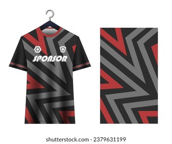 Soccer jersey mockup for football club. Vector sublimation sports apparel design. Uniform front view templates football jersey. Jersey design ideas.