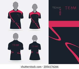 Soccer jersey mockup, T-shirt sport design template, For male and female