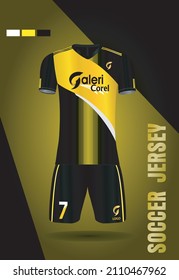 Soccer Jersey Mockup. T-Shirt Sport Design Template For Football or Futsal Club.