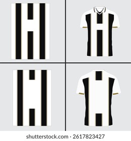 soccer jersey pattern black striped motif