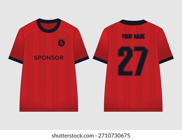 Patrón de jersey de fútbol con colores llamativos y un diseño minimalista
