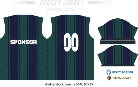 Design de padrão de camisa de futebol. Padrão abstrato no fundo azul para o kit de futebol, kit de futebol, bicicleta, e-sport, basquete, modelo de t-shirt mockup. Padrão de tecido. Resumo.