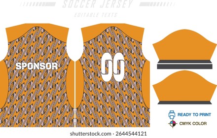 Design de padrão de camisa de futebol. Padrão abstrato no fundo azul para o kit de futebol, kit de futebol, bicicleta, e-sport, basquete, modelo de t-shirt mockup. Padrão de tecido. Resumo.