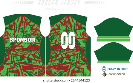 Design de padrão de camisa de futebol. Padrão abstrato no fundo azul para o kit de futebol, kit de futebol, bicicleta, e-sport, basquete, modelo de t-shirt mockup. Padrão de tecido. Resumo.
